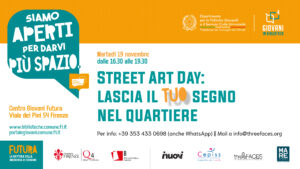 street art day - banner - isolotto - 19 novembre 2024 - centro giovani futura